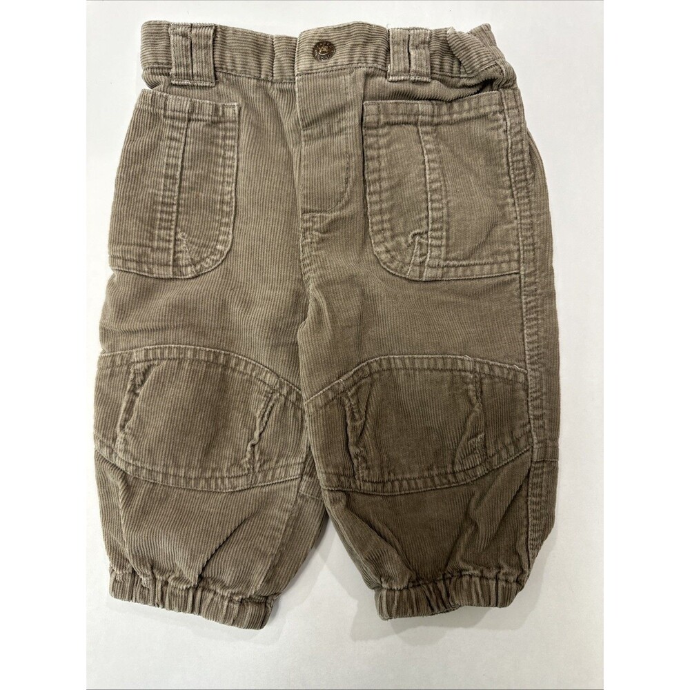 Faded Glory Boys Corduroy Pull-On Pants with Knee Patches - Tan/Khaki